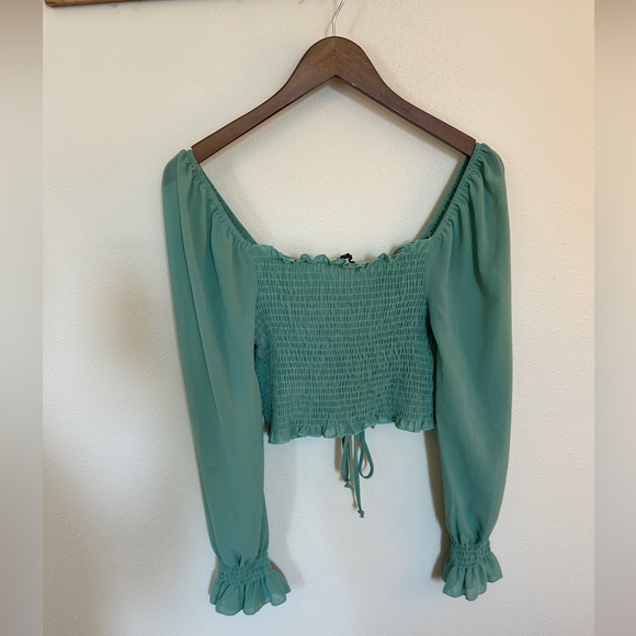 ***SOLD*** Smocked Cropped Top - Picture 2 of 3